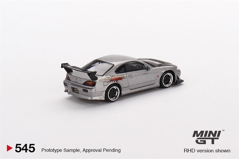  Mô hình xe Nissan Silvia Top Secret (S15) Silver Red tỉ lệ 1:64 MiniGT MGT00545-CH 