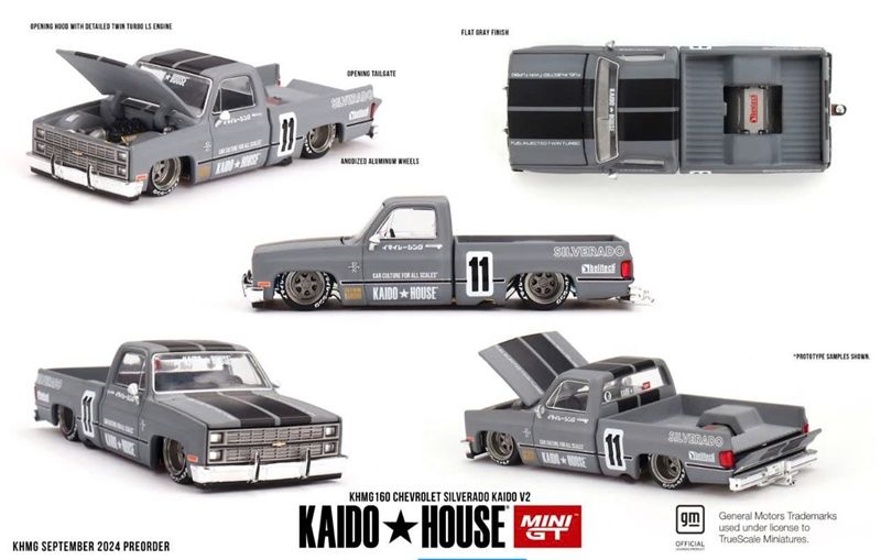  [Hàng Loose] Mô hình xe Chevrolet Silverado KAIDO V2 tỉ lệ 1:64 KHMG160L 