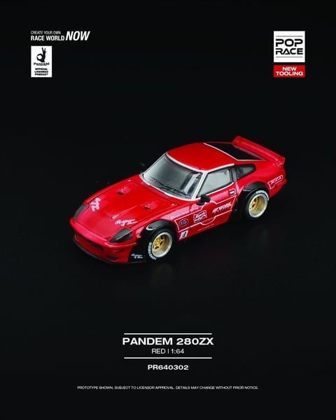  Mô hình xe Pandem 280ZX Red tỉ lệ 1:64 PopRace PR640302 