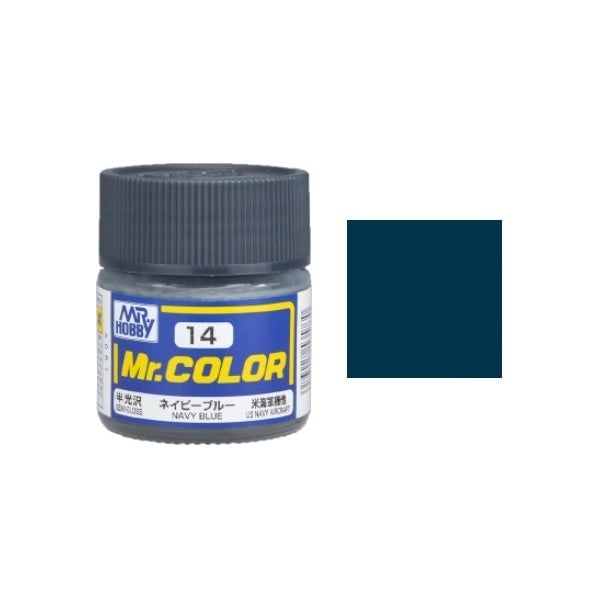  Lacquer C14 Navy Blue sơn mô hình màu xanh hải quân 10ml Mr.Hobby C136 