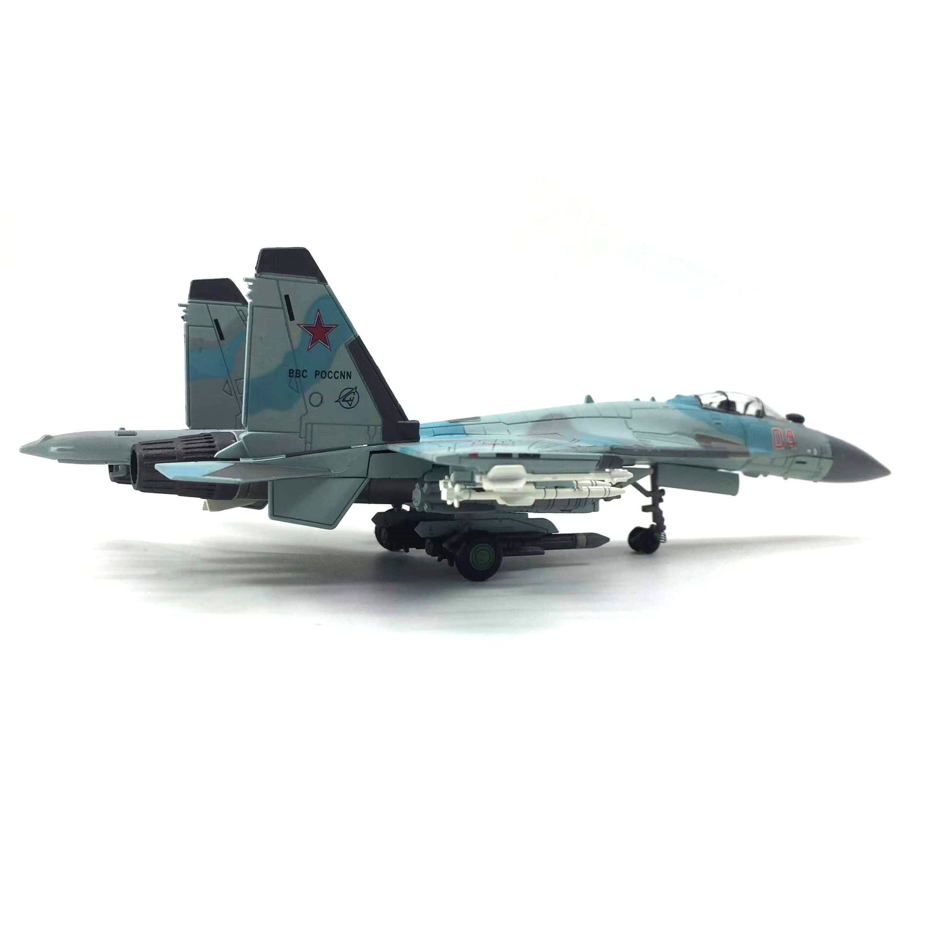  Mô hình máy bay chiến đấu Russia Su-35 BBC POCCNN - ĐẾ KIM LOẠI tỉ lệ 1:100 Ns models MBQS013 