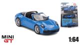  Mô hình xe Porsche 911 Targa 4S Shark Blue card tỉ lệ 1:64 MiniGT MGT00610-MJ 