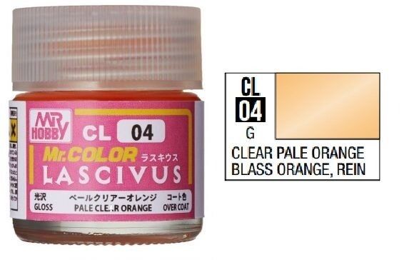  Lacquer CL04 Pale Clear Orange Lascivus sơn mô hình màu cam nhạt trong suốt Lascivus 10ml Mr.Hobby CL04 