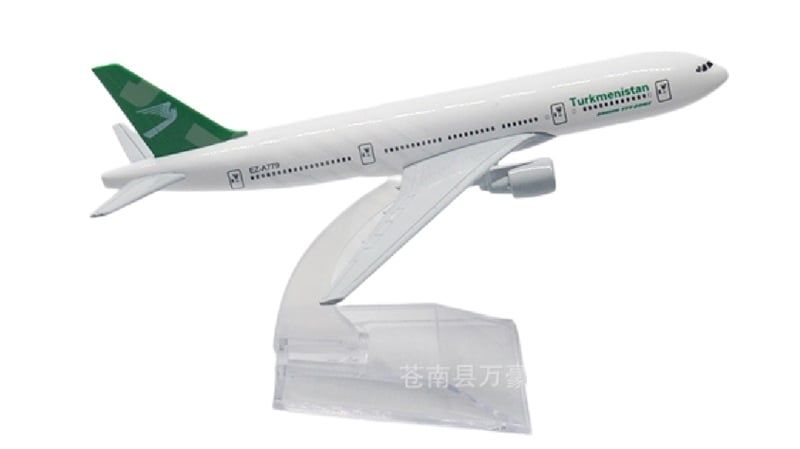  Mô hình máy bay Uzbekistan Turkmenistan Boeing B777 16cm MB16172 