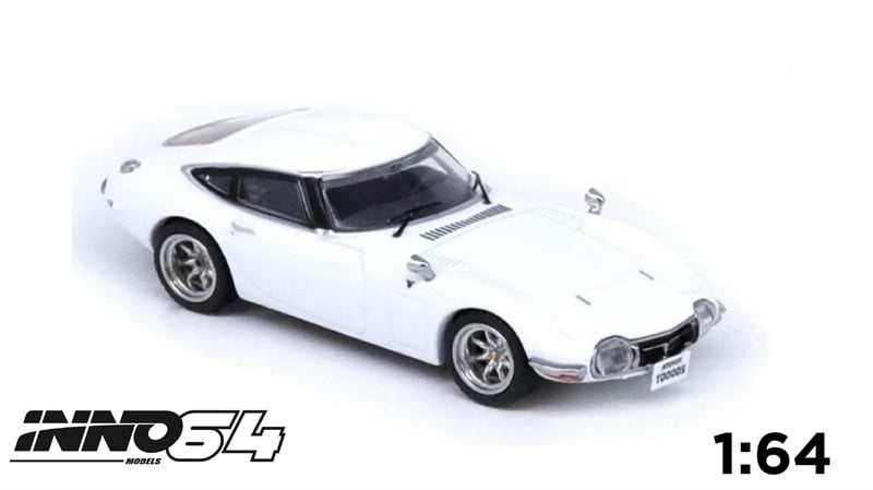  Mô hình xe Toyota 2000GT Pagasus White tỉ lệ 1:64 INNO64 MODELS 