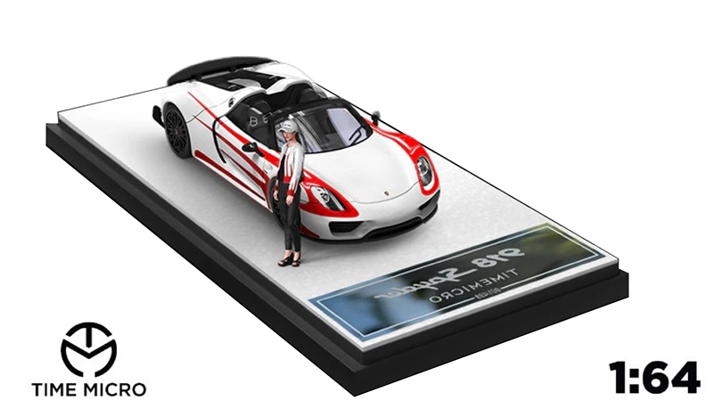  Mô hình xe Porsche 918 Spyder white flame tỉ lệ 1:64 Time micro 