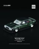  Mô hình xe Skyline C210 Dark Green New Tooling tỉ lệ 1:64 Poprace PR640345 