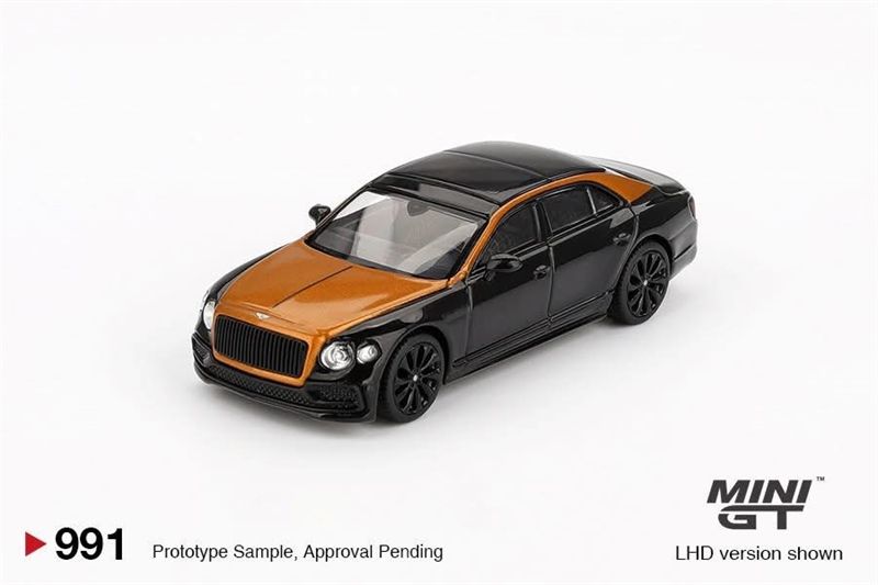  Mô hình xe Bentley Flying Spur Orange Flame / Onyx RHD tỉ lệ 1:64 MiniGT MGT00991 
