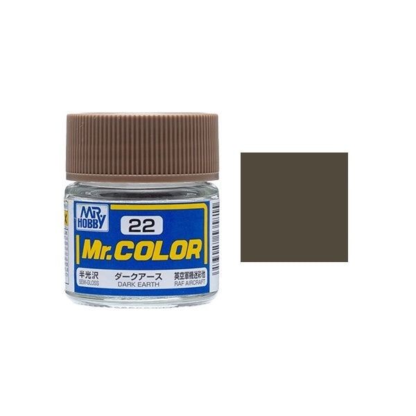  Lacquer C22 Dark Earth sơn mô hình màu đất tối 10ml Mr.Hobby C22 