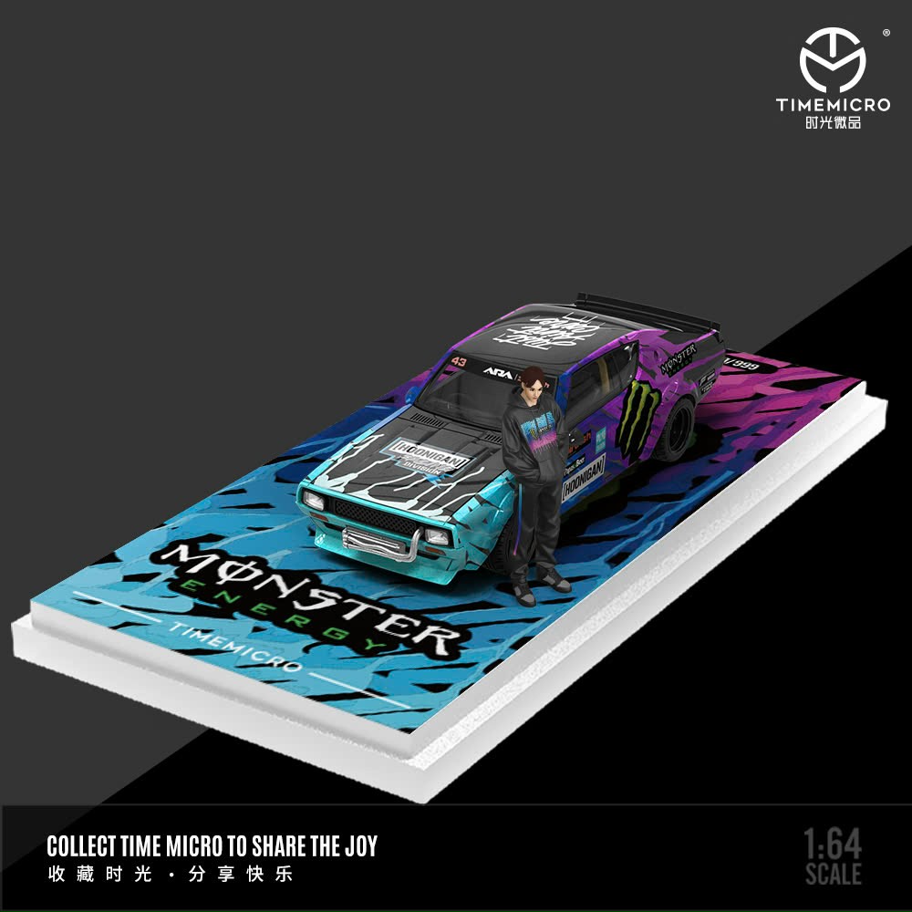  Mô hình xe Nissan Kenmeri KPGC110 Monster Black Ghost Claw tỉ lệ 1:64 Time Micro TM645610 