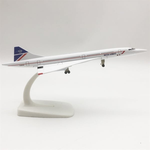  Mô hình máy bay phản lực Concorde British Airway có bánh xe kích thước 20cm MB20132 