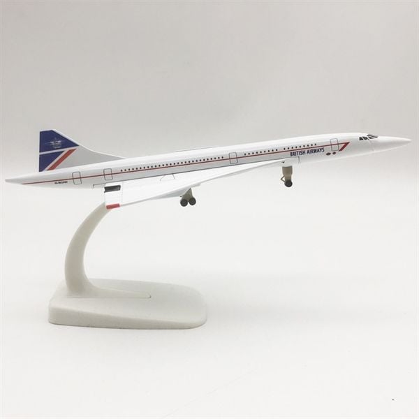  Mô hình máy bay phản lực Concorde British Airway có bánh xe kích thước 20cm MB20132 