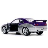  Mô hình xe Nissan Skyline GT-R BCNR33 1995 Candy Silver/Purple Fast & Furious tỉ lệ 1:32 Jada 24075 