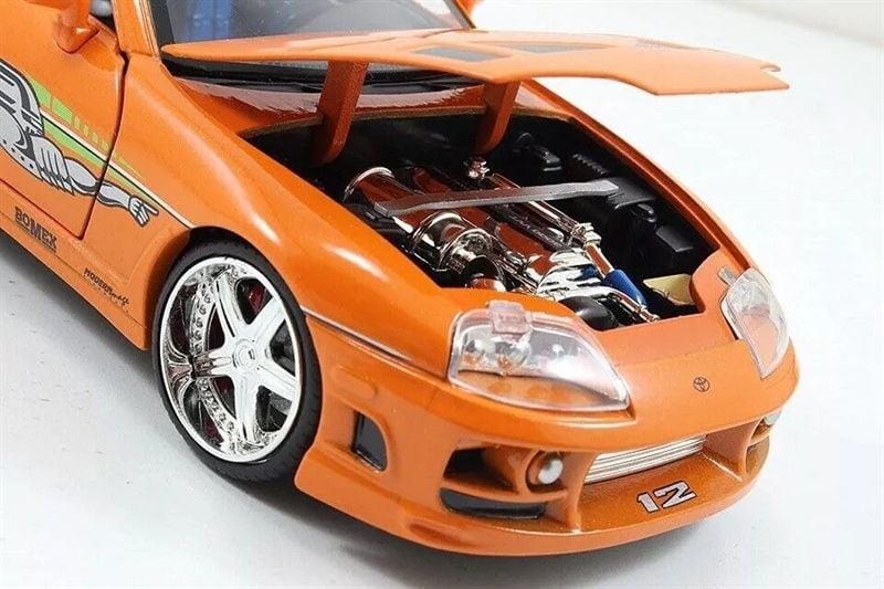  Mô hình xe Fast & Furious 1995 Toyota Supra-Orange tỉ lệ 1:24 Jada Toys 97168 