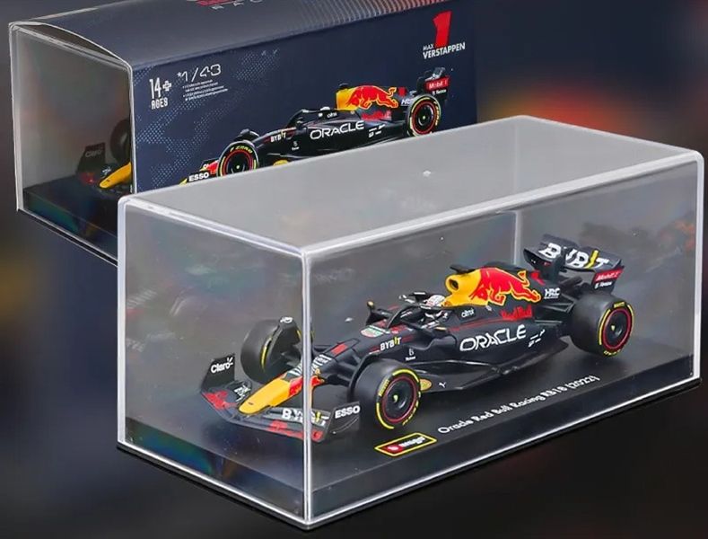  Mô hình xe đua F1 Formula Honda Red bull RB18 2022 hộp mica có figure tỉ lệ 1:43 Bburago OT326 