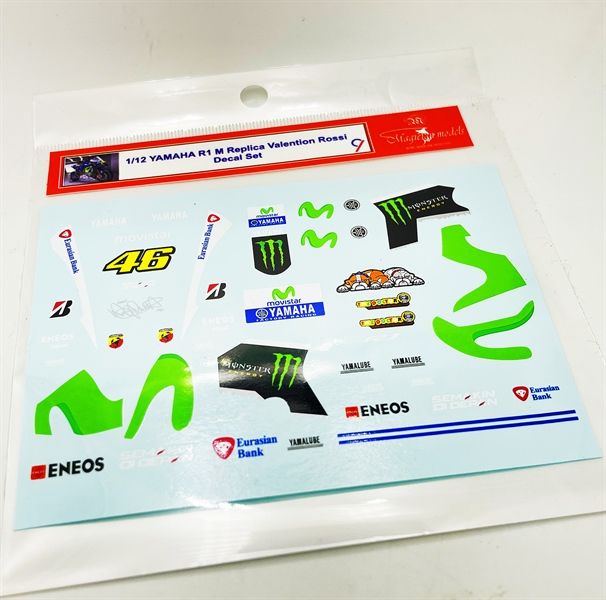  Decal nước Yamaha YZF-R1M 1:12 DC143 