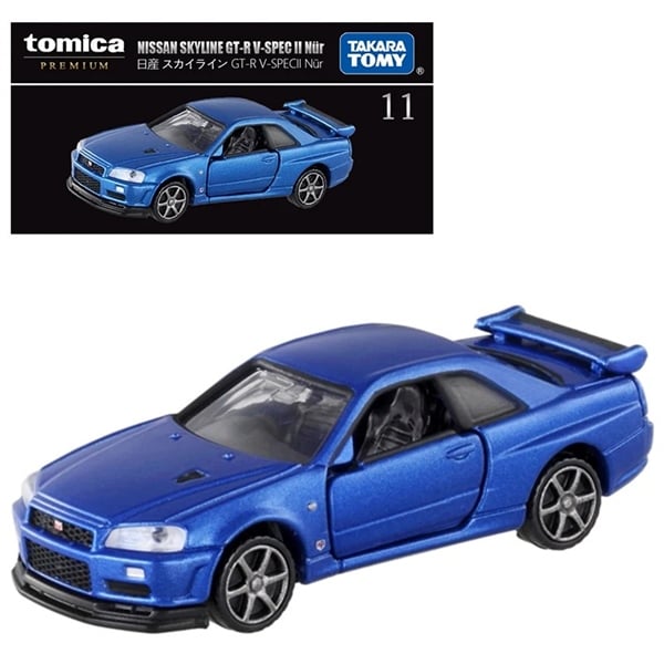  Mô hình xe Nissan Skyline GTR R34 No.11 Tỉ lệ 1:64 Tomica Premium 852728 