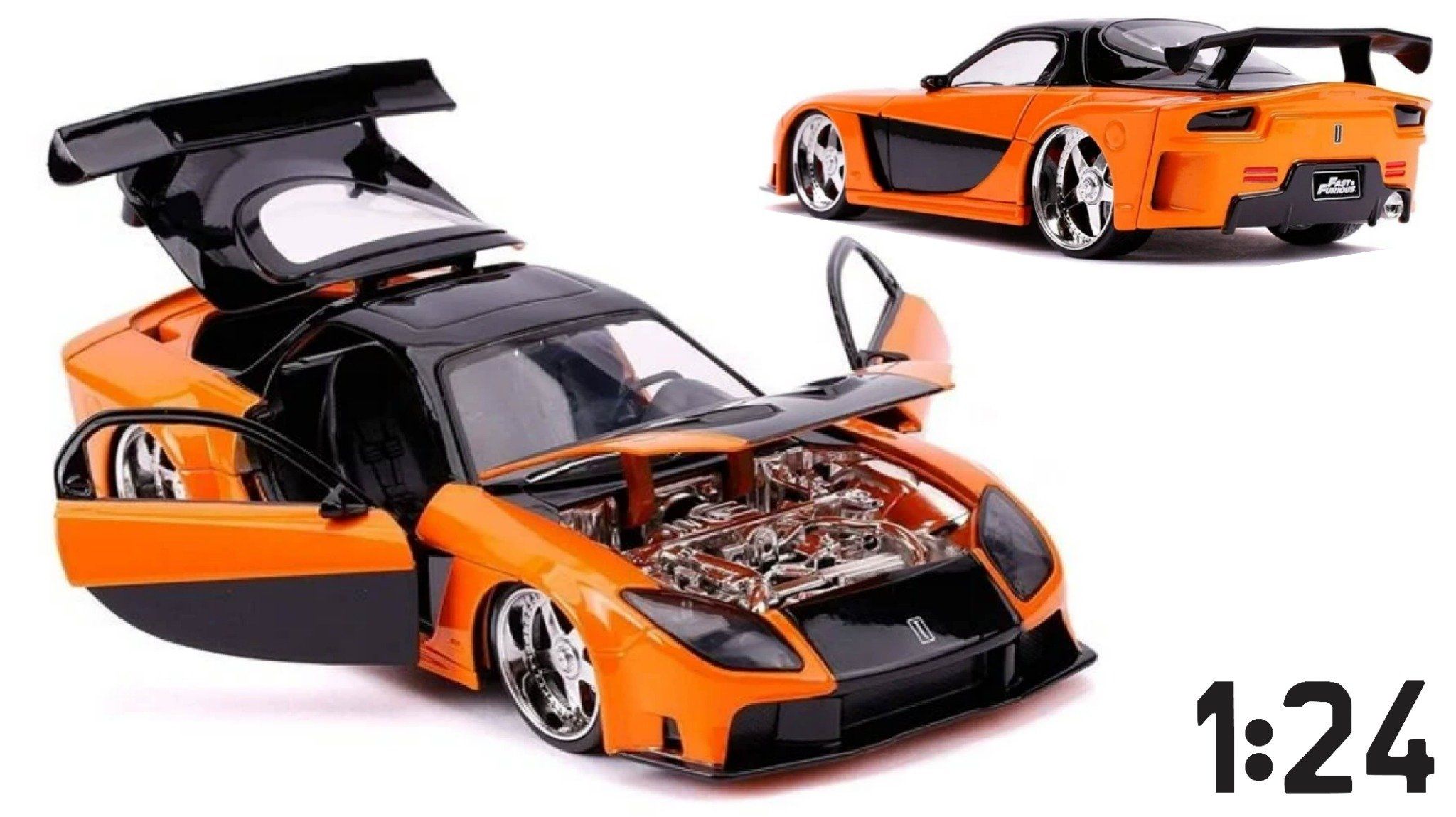  Mô hình xe Fast & Furious Han's Mazda RX-7 tỉ lệ 1:24 Jada Toys 30732 