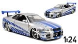  Mô hình xe Fast & Furious 2002 Nissan Skyline GT-R R34 tỉ lệ 1:24 Jada Toys 97158 