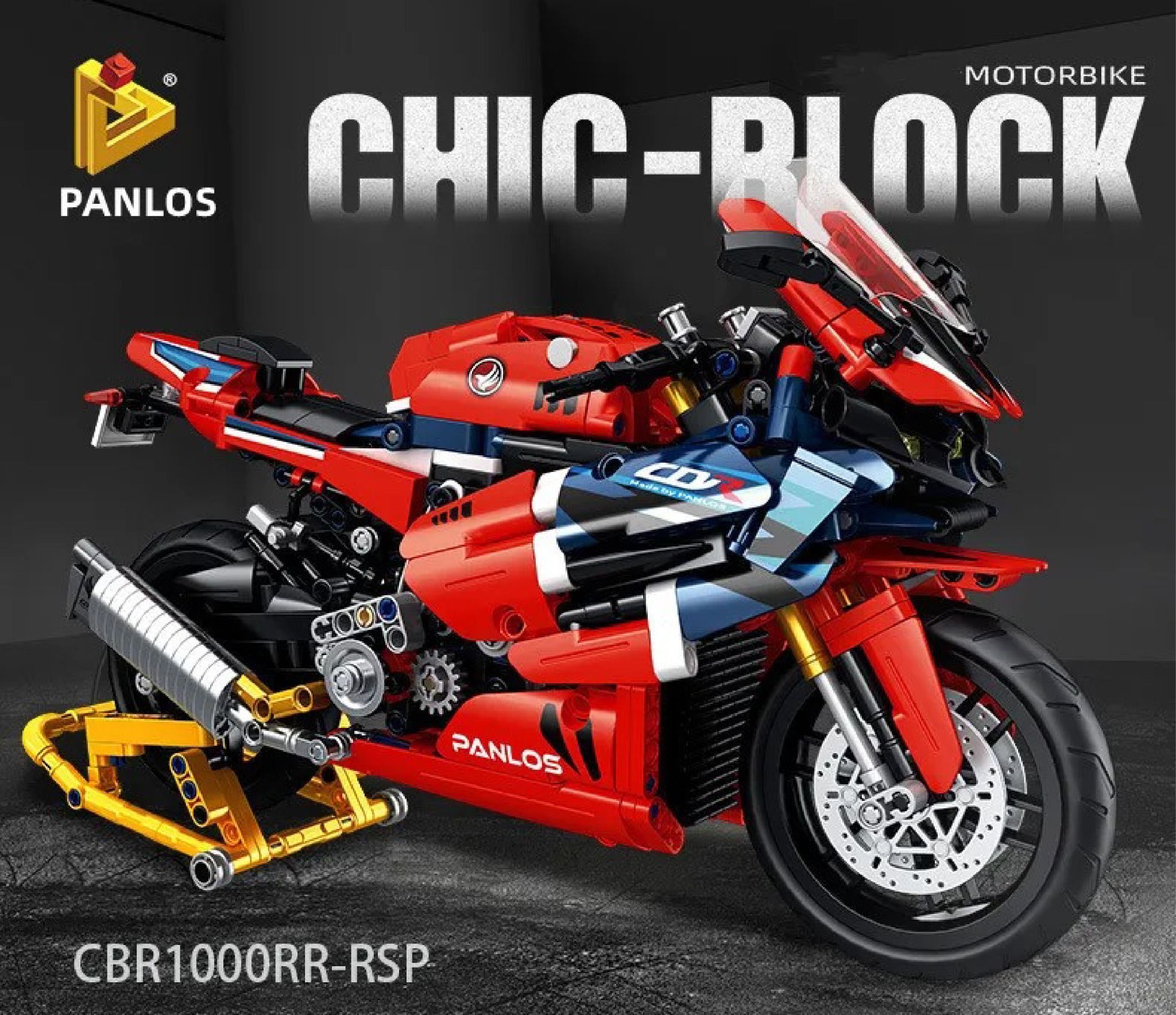  Mô hình xe mô tô lắp ghép Honda CBR 1000RR-R Technic 1017 pcs tỉ lệ 1:5 LG013 