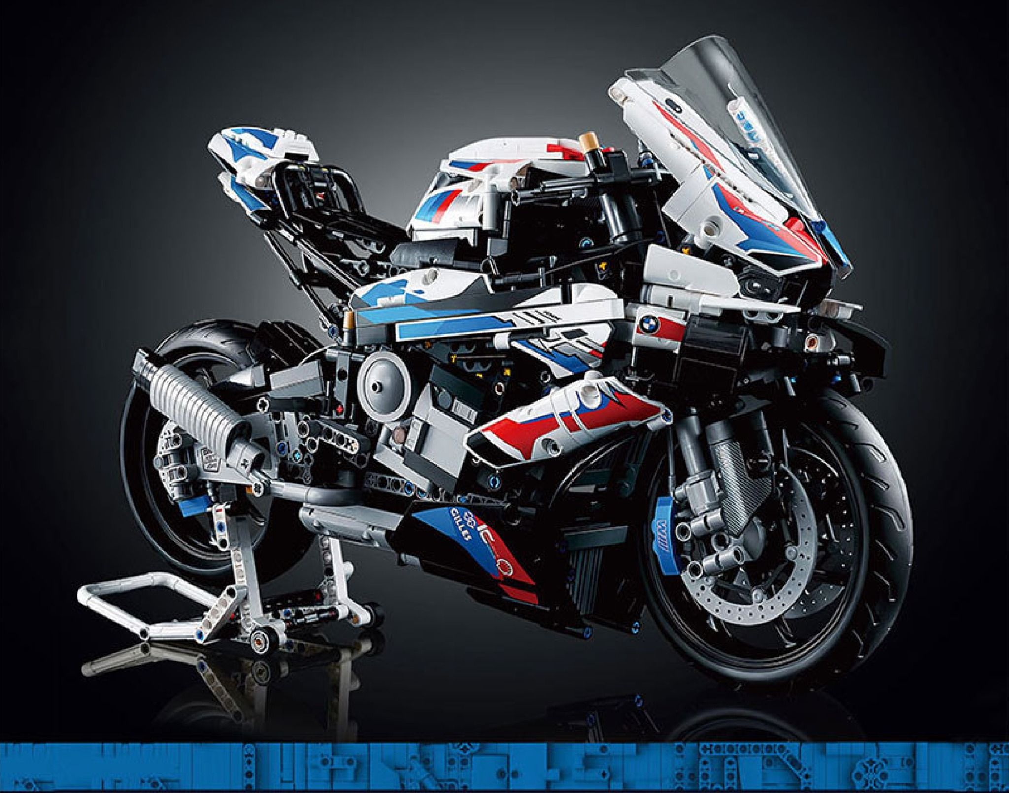  Mô hình xe mô tô lắp ghép BMW M1000RR Technic 1920 pcs tỉ lệ 1:5 LG001 