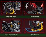  Mô hình xe mô tô lắp ghép Ducati panigale V4S Technic 2129 pcs tỉ lệ 1:5 non lego LG014 