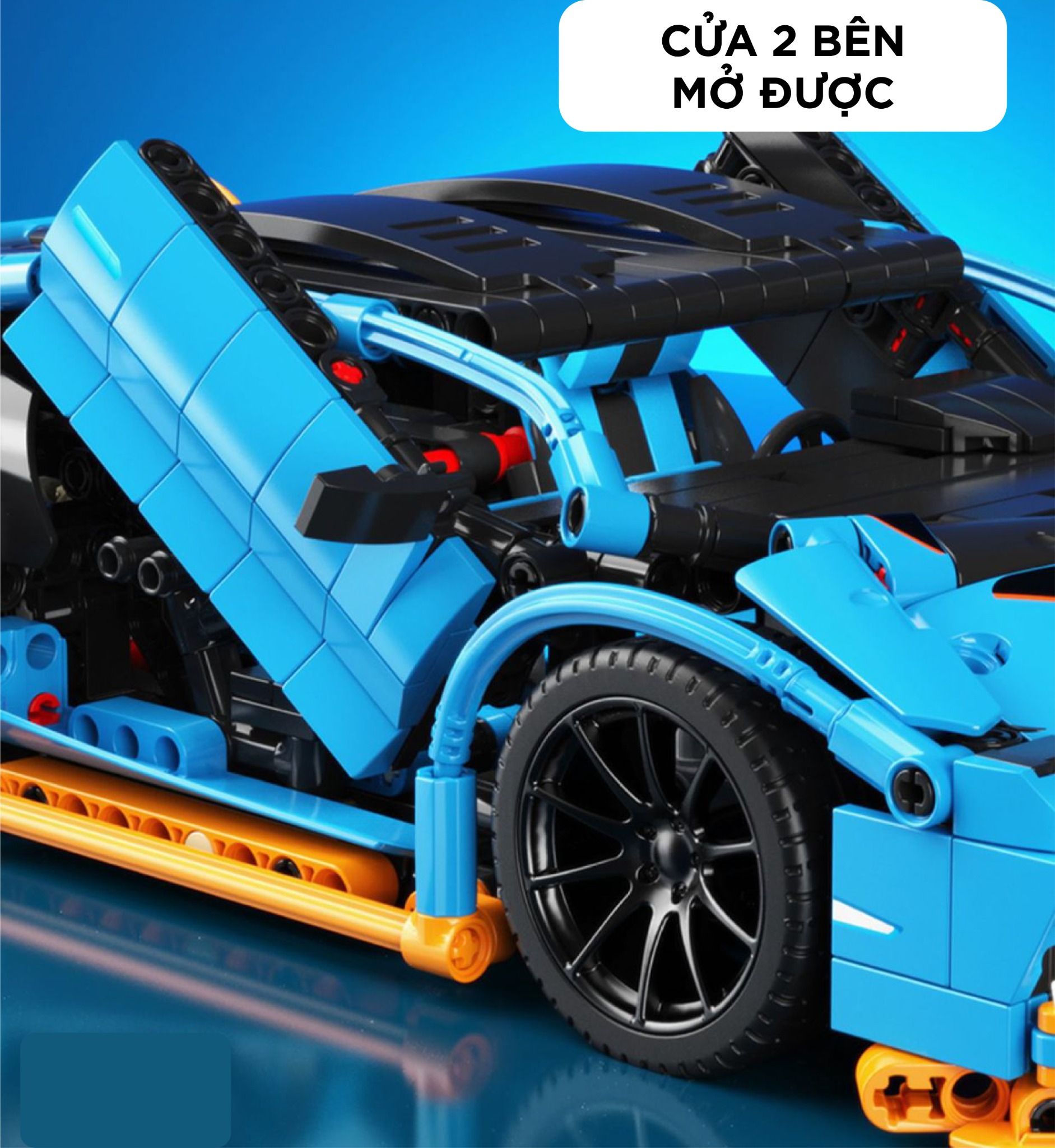  Mô hình xe ô tô lắp ghép Lamborghini Sian Technic 1261 pcs tỉ lệ 1:14 LG007 