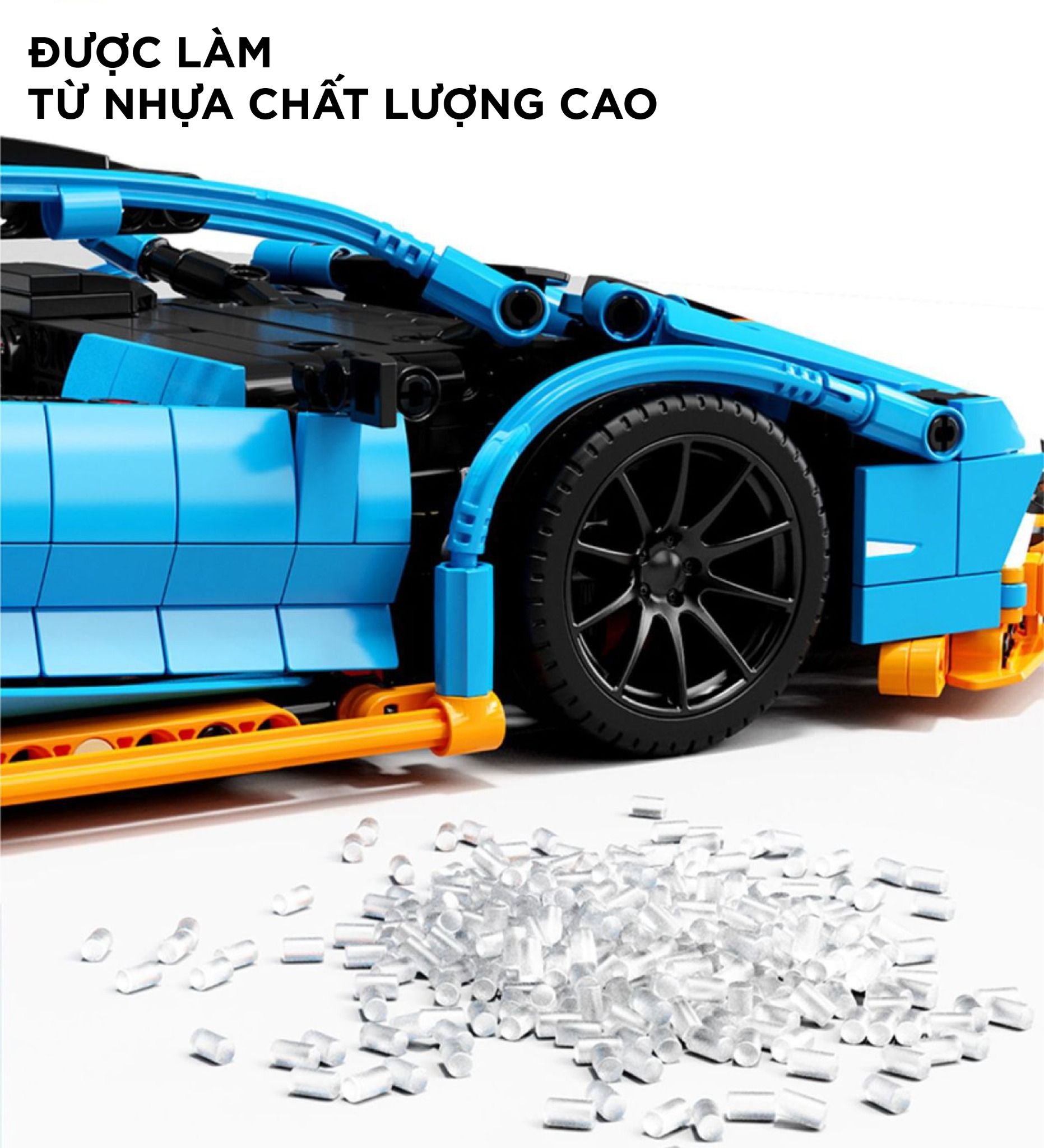  Mô hình xe ô tô lắp ghép Lamborghini Sian Technic 1261 pcs tỉ lệ 1:14 LG007 