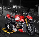  Mô hình xe mô tô lắp ghép Ducati Streetfighter v4 Technic 981 pcs tỉ lệ 1:5 LG011 