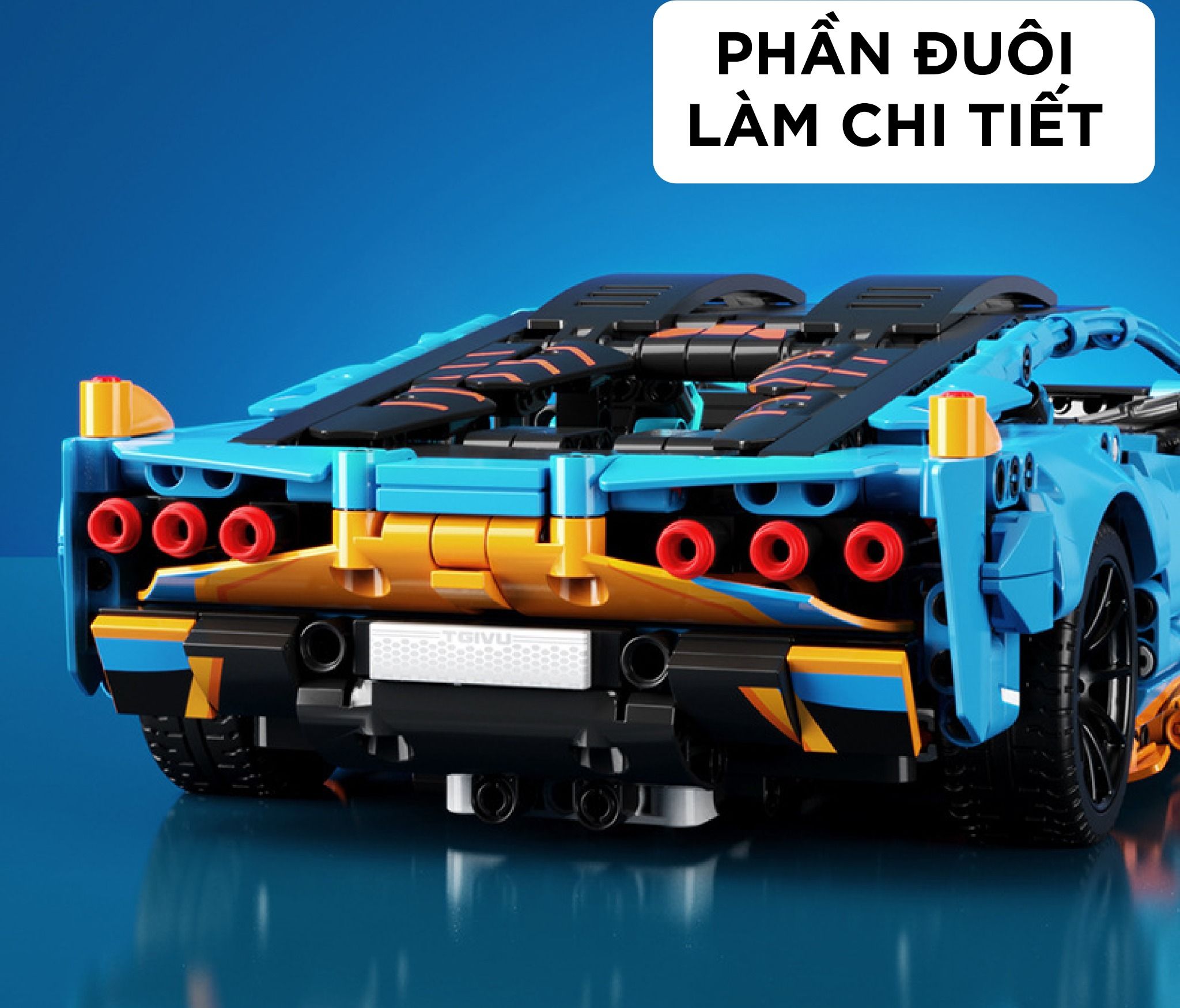  Mô hình xe ô tô lắp ghép Lamborghini Sian Technic 1261 pcs tỉ lệ 1:14 LG007 