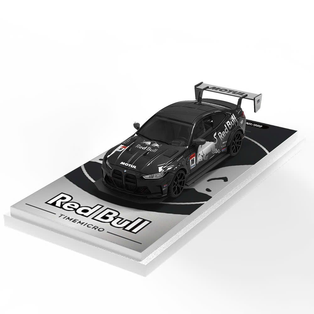  Mô hình xe BMW M4 Modified Edition Red Bull silver black limited edtion 999pcs tỉ lệ 1:64 Time micro TM646814 