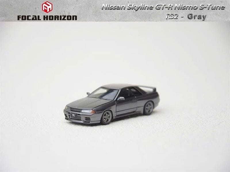  Mô hình xe Nissan Skyline GT-R Nisom S-Tune (R32) Grey tỉ lệ 1:64 Focal Horizon OT64417 