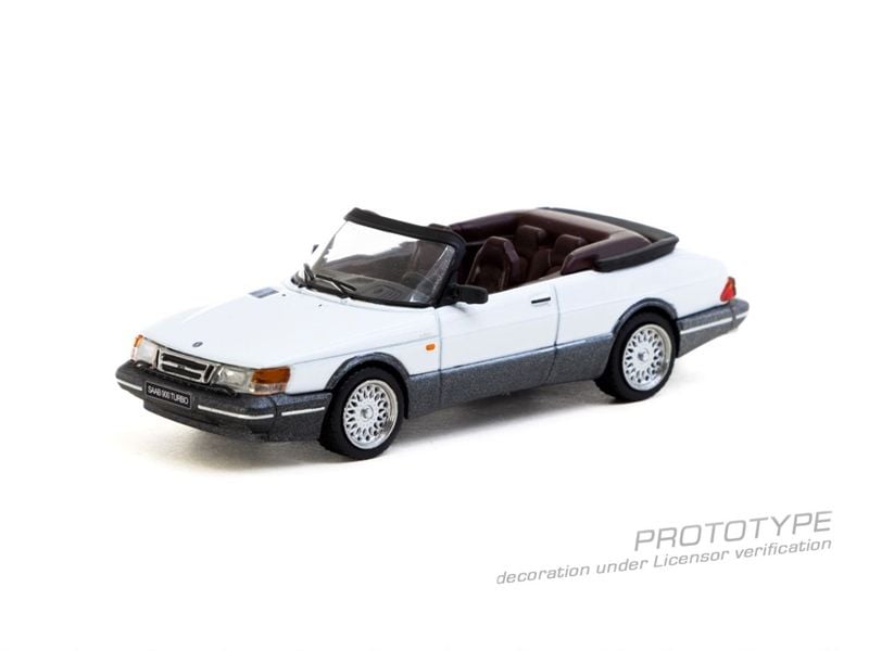  Mô hình xe Saab 900 Turbo Convertible White tỉ lệ 1:64 Tarmac Works T64G-067-WH 