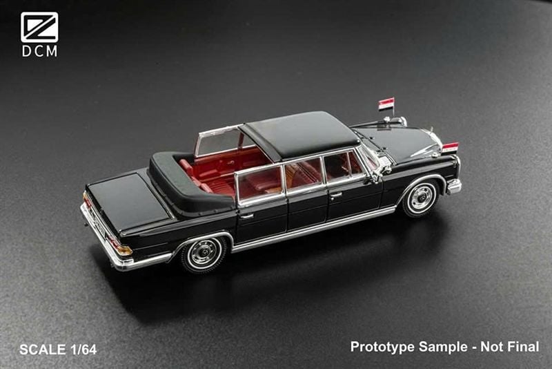  Mô hình xe Mercedes-Benz 600 Pullman Convertible (Black) 1966 Limite 999 Pcs tỉ lệ 1:64 DCM OT64416 