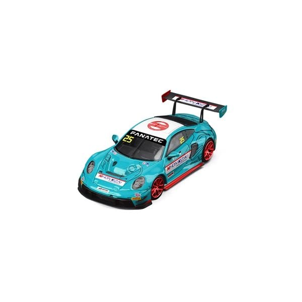  Mô hình xe SR Porsche 911 GT3 R-Light Blue 25 Racing Car tỉ lệ 1:64 Star Race SR64037 