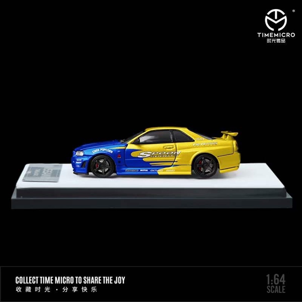  Mô hình xe Nissan GTR R34 Z-tune Spoon 1:64 Time micro 