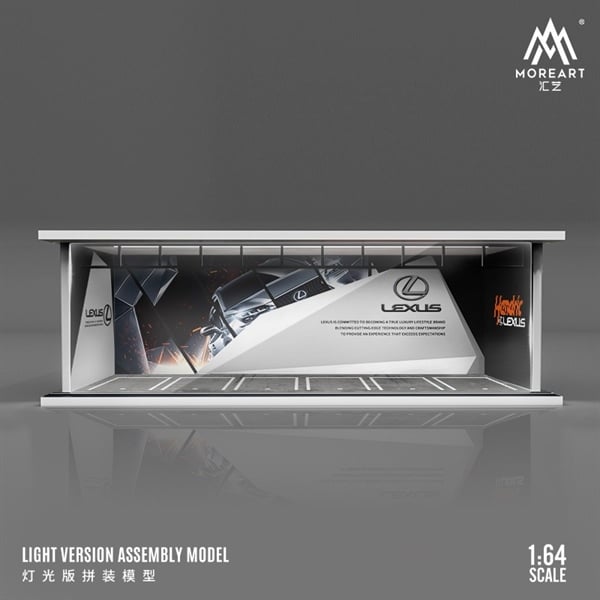  Hộp trưng bày mica mô phỏng showroom Lexus - có đèn kích thước 30x13.3x10cm tỉ lệ 1:64 MoreArt MO914050 
