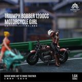  Mô hình nhân vật nữ và xe Triumph Bobber 1200c Motorcycle Girl tỉ lệ 1:64 MoreArt MO222070 