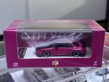  Mô hình xe Nissan Skyline GT-R (R32) Top Secret pink tỉ lệ 1:64 Focal Horizon OT64403 