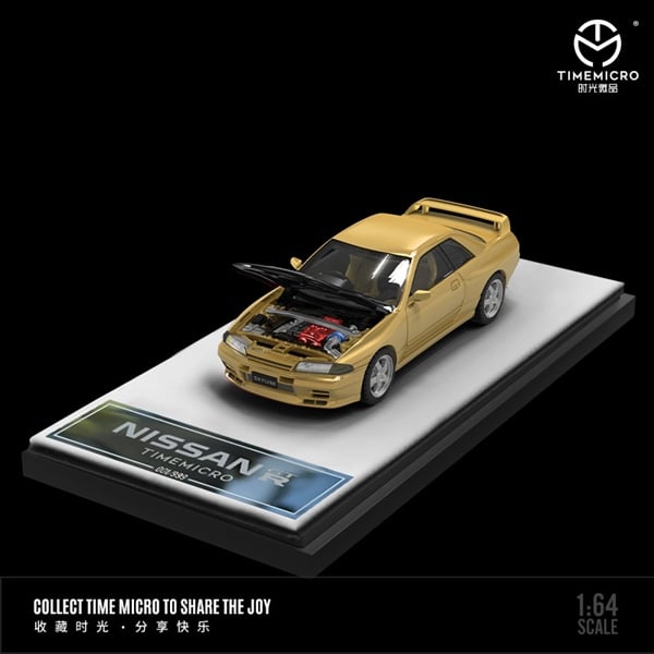  Mô hình xe ô tô Nissan GT R32 gold tỉ lệ 1:64 Time Micro TM644106 