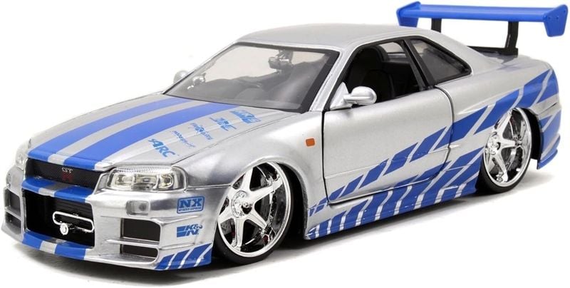  Mô hình xe Fast & Furious 2002 Nissan Skyline GT-R R34 tỉ lệ 1:24 Jada Toys 97158 