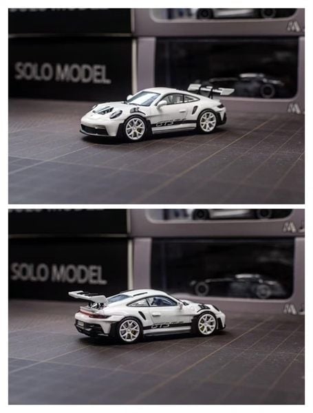  Mô hình xe Porsche 911GT3 RS (màu dạ quang) tỉ lệ 1:64 MJ Model OT64173 