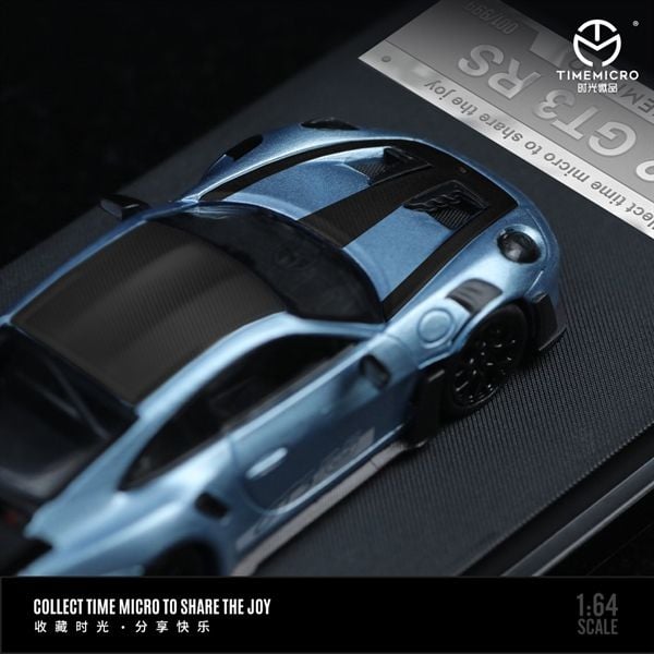  Mô hình xe Porsche 992 GT3 RS Glacier Blue tỉ lệ 1:64 Time Micro TM644635 