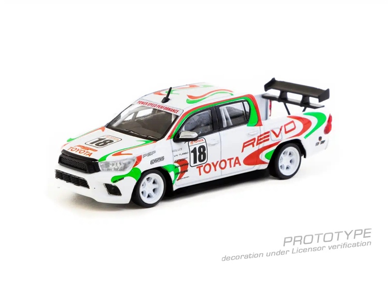  Mô hình xe Toyota Hilux White tỉ lệ 1:64 Tarmac Works T64-041-WH2 
