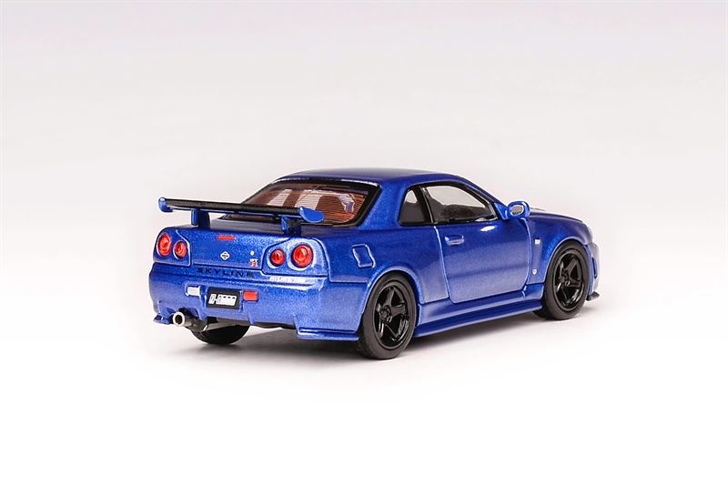  Mô hình xe Nissan NISMO R34 GT-R Z-tune Bayside Blue tỉ lệ 1:64 Motorhelix M63416 