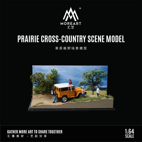  Hộp trưng bày mô phỏng Cảnh cánh đồng cỏ và rừng cây scene model tỉ lệ 1:64 More Art MO901320 