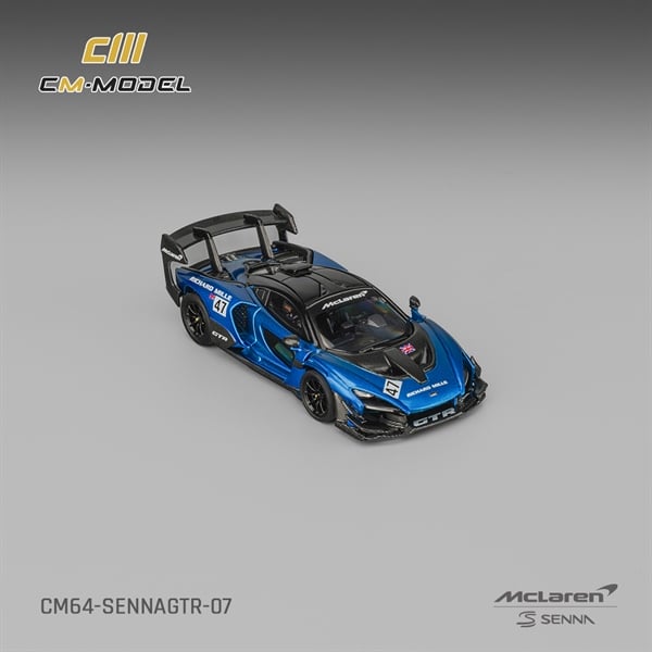  Mô hình xe Mclaren Senna GTR blue tỉ lệ 1:64 CM model CM64-SENNAGTR-07 