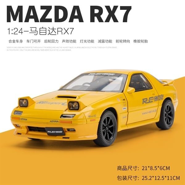  Mô hình xe Mazda RX7-FC full open tỉ lệ 1:24 Alloy Model OT192 