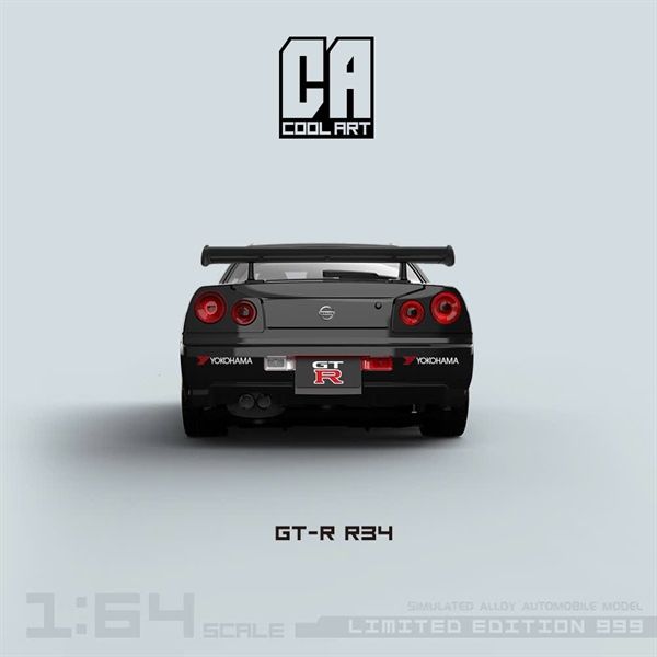  Mô hình xe Nissan GT-R R34 Open Cover HKS Coating Simulation tỉ lệ 1:64 COOL ART CA646313 