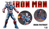  Mô hình nhân vật Marvel Iron man người sắt Iron Patriot 1.0 - Iron man 3 có đèn SHF tỉ lệ 1:10 18CM ZD Toys FG265 